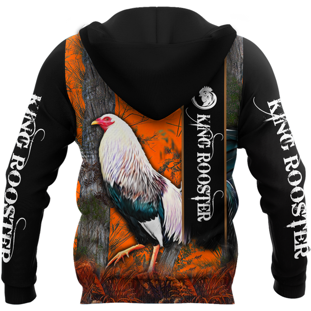 King Rooster Camo 3D All Over Printed Unisex Deluxe Hoodie ML