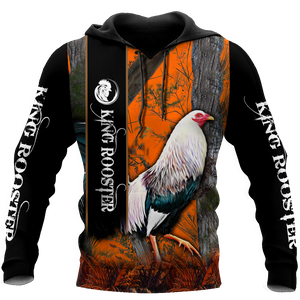 King Rooster Camo 3D All Over Printed Unisex Deluxe Hoodie ML