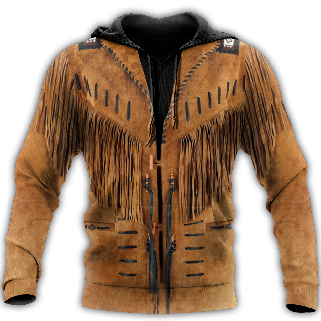 Native Cowboy Jacket No14 Cosplay 3D Over Printed Unisex Deluxe Hoodie ML