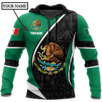 Persionalized Mexico 3D All Over Printed Unisex Hoodie