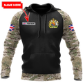 Personalized Name XT Bristish Veteran Coat of Arms 3D Printed Shirts TNA01042105