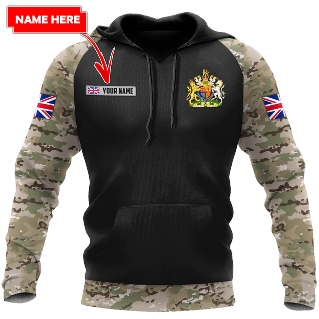 Personalized Name XT Bristish Veteran Coat of Arms 3D Printed Shirts TNA01042105