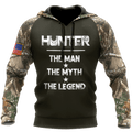 Customized Name Hunting Legend 3D All Over Printed Unisex Shirts