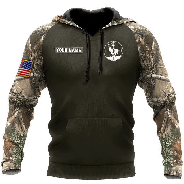 Customized Name American By Birth Hunter By Choice 3D All Over Printed Unisex Shirts