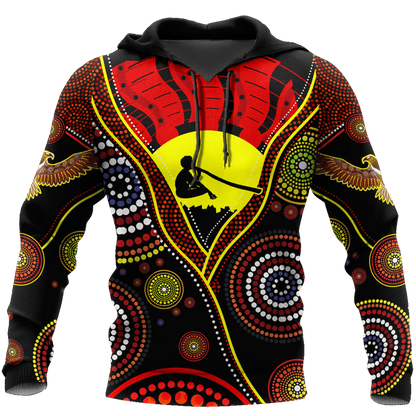 Australian Aboriginal Flag Didgeridoo 3D printed shirts