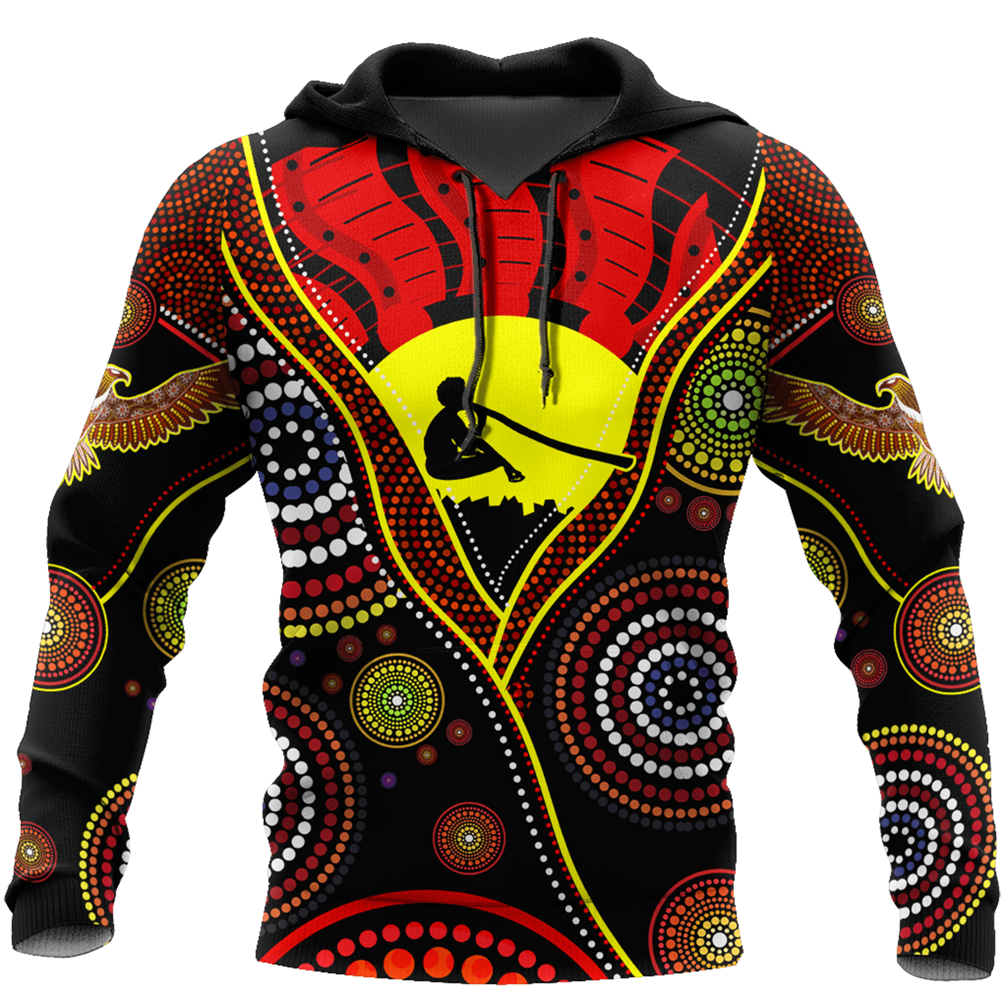 Australian Aboriginal Flag Didgeridoo 3D printed shirts