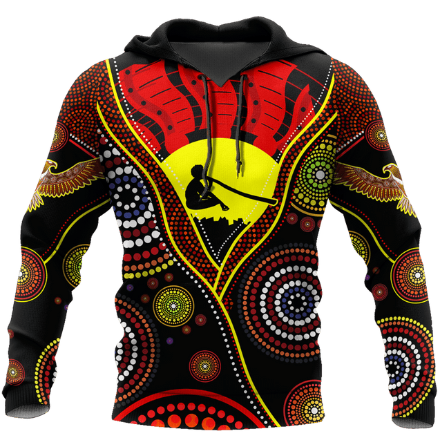 Australian Aboriginal Flag Didgeridoo 3D printed shirts