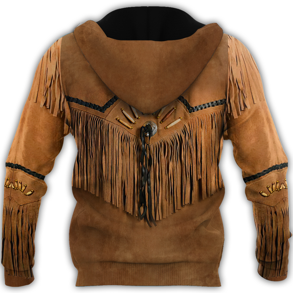Native Cowboy Jacket No15 Cosplay 3D Over Printed Unisex Deluxe Hoodie ML