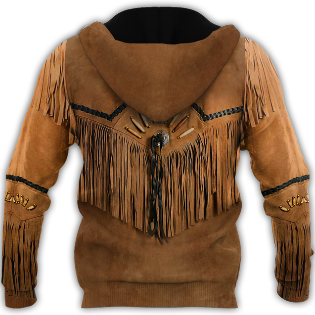 Native Cowboy Jacket No15 Cosplay 3D Over Printed Unisex Deluxe Hoodie ML