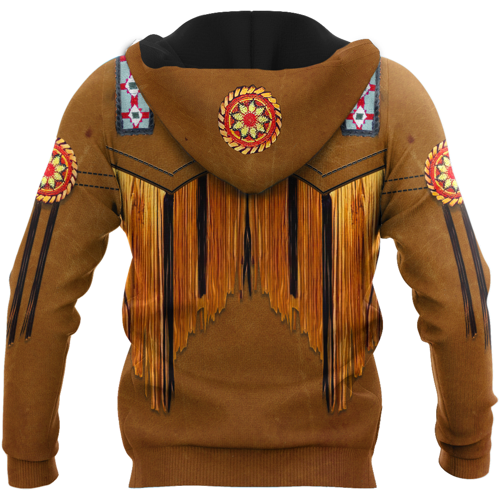 Native Cowboy Jacket No16 Cosplay 3D Over Printed Unisex Deluxe Hoodie ML