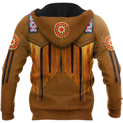 Native Cowboy Jacket No16 Cosplay 3D Over Printed Unisex Deluxe Hoodie ML
