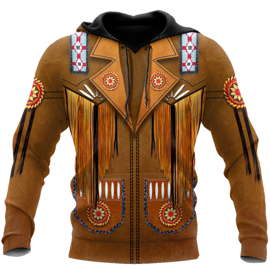 Native Cowboy Jacket No16 Cosplay 3D Over Printed Unisex Deluxe Hoodie ML