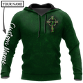 Irish St.Patrick day 3d hoodie shirt for men and women custom name