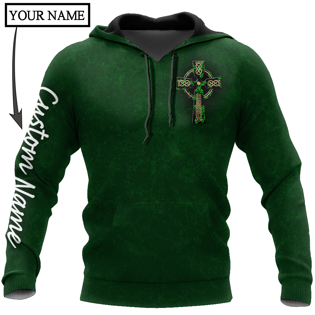 Irish St.Patrick day 3d hoodie shirt for men and women custom name