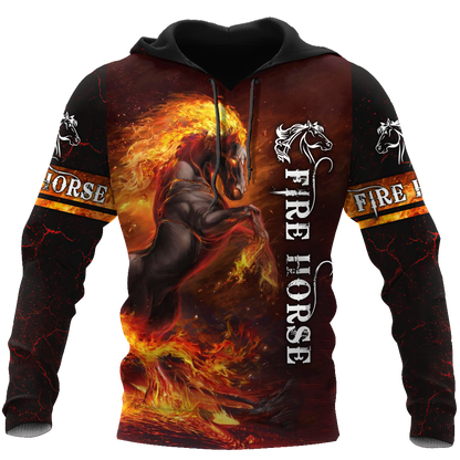 Fire Horse 3D All Over Printed Unisex Shirts