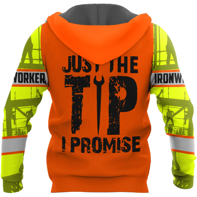 Personalized Ironworker Safety Just The Tip I Promise 3D Printed Unisex Shirts TN