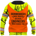 Premium 3D Printed Ironworker Shirts Engineers Need Heroes Too MEI