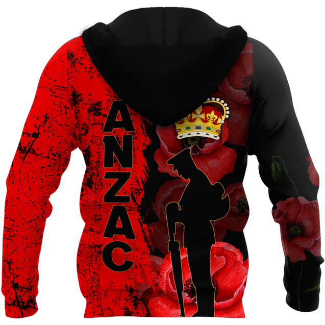 Anzac Day New Zealand Poppy 3D Printed Unisex Shirts TN NTN02042101