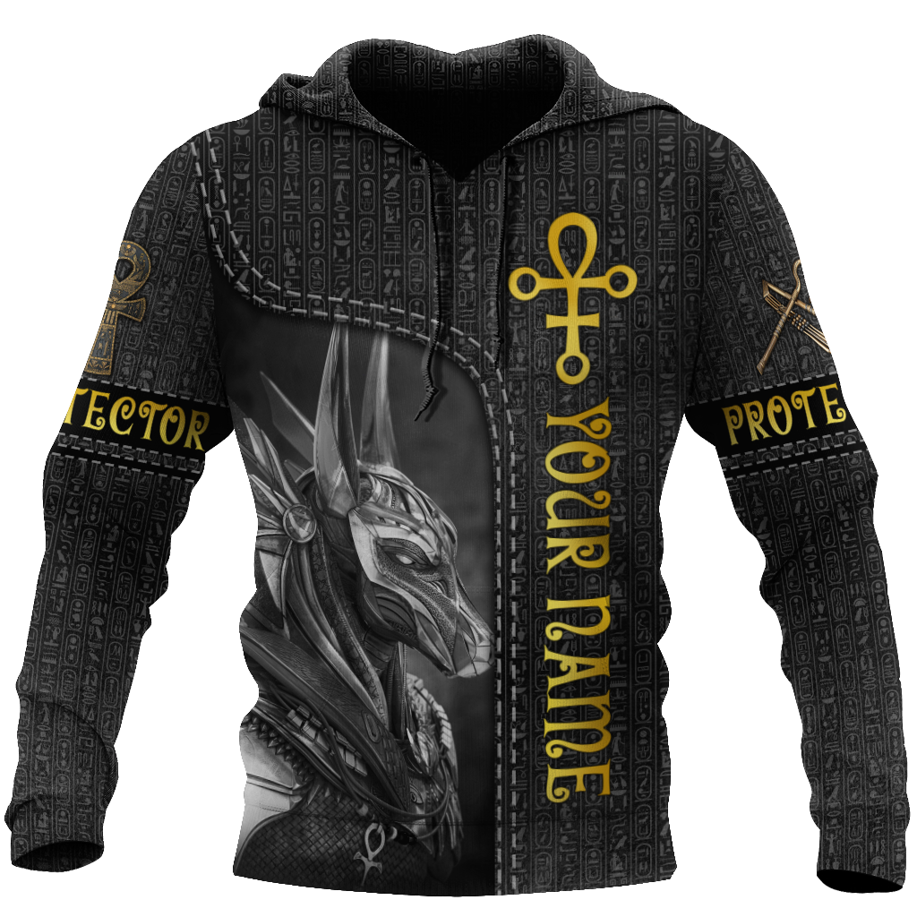 Custom name Anubis Egyptian God the Protector 3D design print shirts