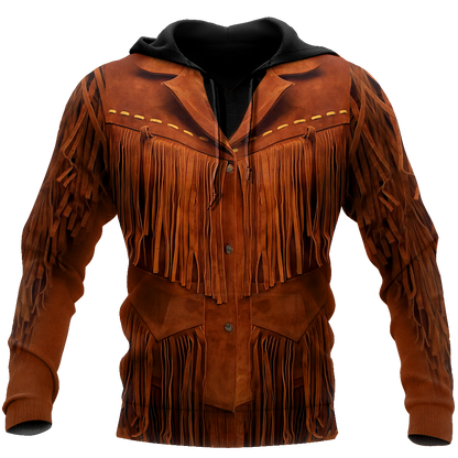 Native Cowboy Jacket No23 Cosplay 3D Over Printed Unisex Deluxe Hoodie ML