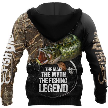 Northern Pike fishing legend muddy camo design 3d print shirts