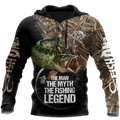 Northern Pike fishing legend muddy camo design 3d print shirts