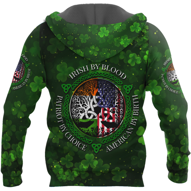 Irish By Blood American By Birth 3D All Over Printed Shirts