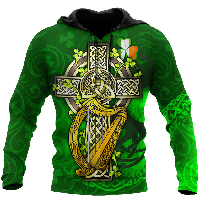 Irish Harp 3D All Over Printed Shirts For Men and Women