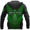 Premium Unisex Hoodie Irish St.Patrick Day Irish By Blood ML