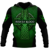 Premium Unisex Hoodie Irish St.Patrick Day Irish By Blood ML