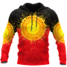 Aboriginal Flag Indigenous Sun Painting Art 3D design Polo shirts