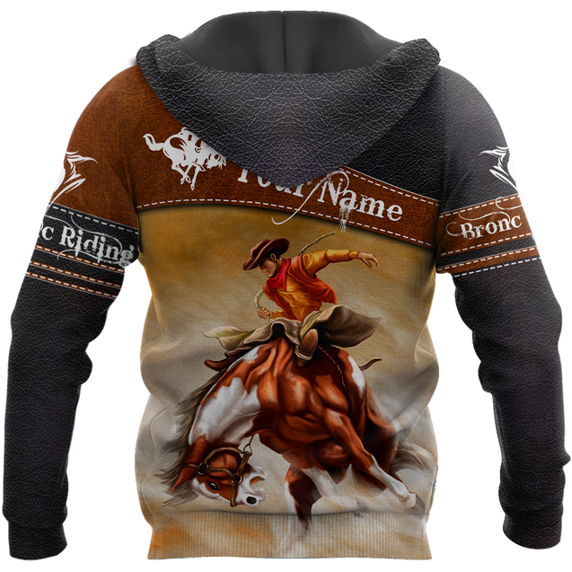 Personalized Name Rodeo 3D All Over Printed Unisex Shirts Bronc Riding