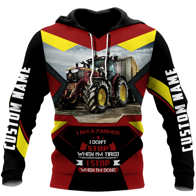 3D All Over Printed Tractor red  Unisex Shirts Custom Name XT PD04022101-S1