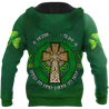 Premium Unisex Hoodie Irish St.Patrick  Celtic Cross And Shamrock  ML