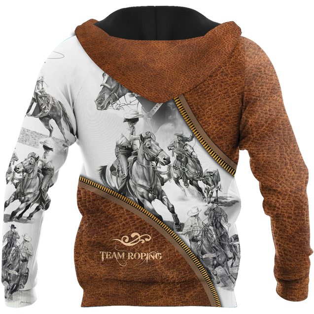 Personalized Name Bull Riding 3D All Over Printed Unisex Shirts Team Roping Zipper