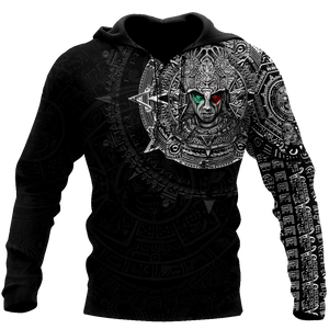 Mexico Aztec Warrior 3D All Over Printed Unisex Hoodie