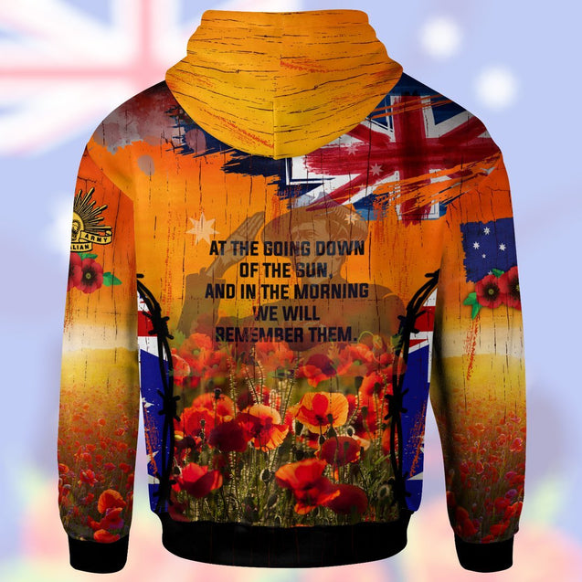 Premium Unisex Hoodie Remember Anzac Day ML