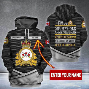 Personalized Name XT Canadian Army Pullover 3D All Over Printed Shirts 04032104.CXT