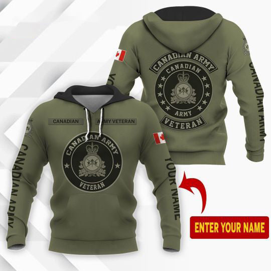 Personalized Name XT Canadian Army Pullover 3D All Over Printed Shirts 04032105.CXT