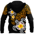 Amazing Polynesian Turtle Tattoo Personalized Unisex Deluxe Hoodie ML