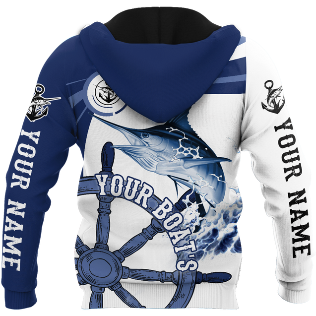 Custom name Marlin fishing boat team Catch and Release 3D Design print shirts