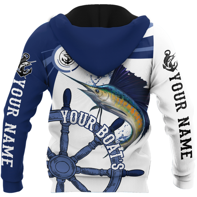 Custom name Sailfish fishing boat team Catch and Release 3D Design print shirts