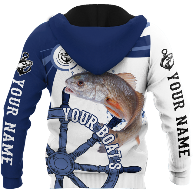 Custom name Redfish fishing boat team Catch and Release 3D Design print shirts