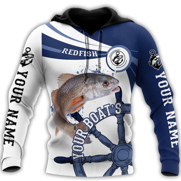 Custom name Redfish fishing boat team Catch and Release 3D Design print shirts