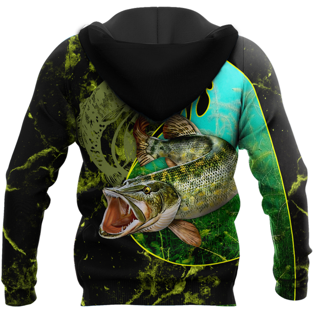 Northern Pike fishing underwater Yinyang camo 3d print shirts