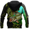 Northern Pike fishing underwater Yinyang camo 3d print shirts