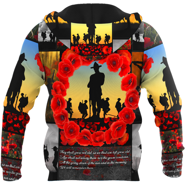 Premium Unisex Hoodie Remember Anzac Day ML