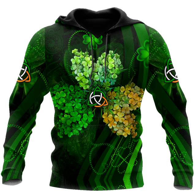 Premium Unisex Hoodie Irish St.Patrick Shamrock ML