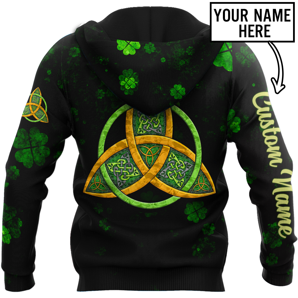 Irish St.Patrick day Celtic 3d hoodie shirt for men and women custom name