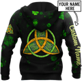 Irish St.Patrick day Celtic 3d hoodie shirt for men and women custom name